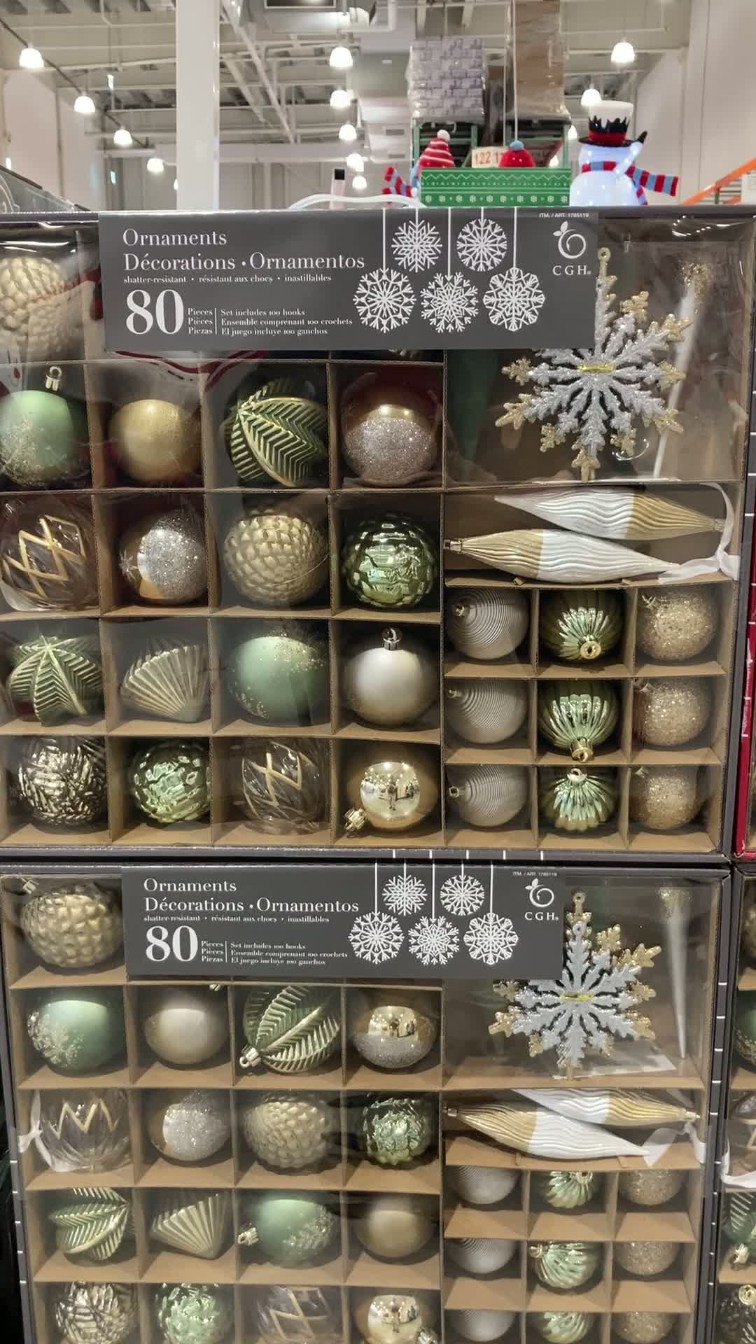 크리스마스 장식 트리용 오너먼트 80개