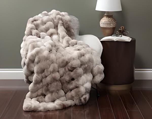 BUBBLE FAUX FUR DECO PLW