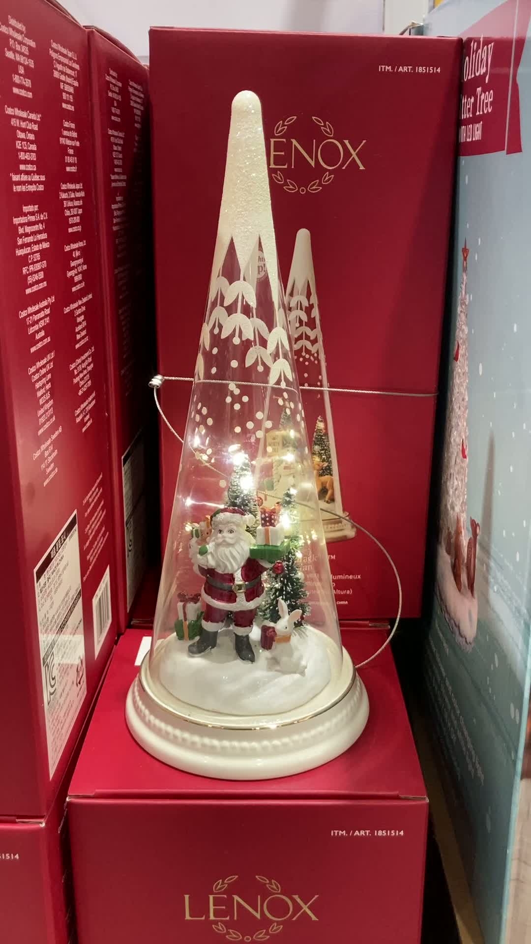 크리스마스 장식 LED 글라스 콘 높이 29CM