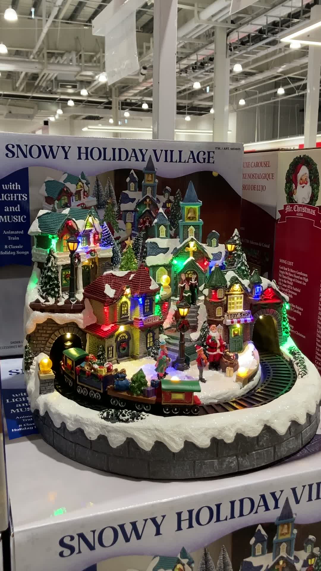 크리스마스 장식 멜로디 눈오는마을 30CM