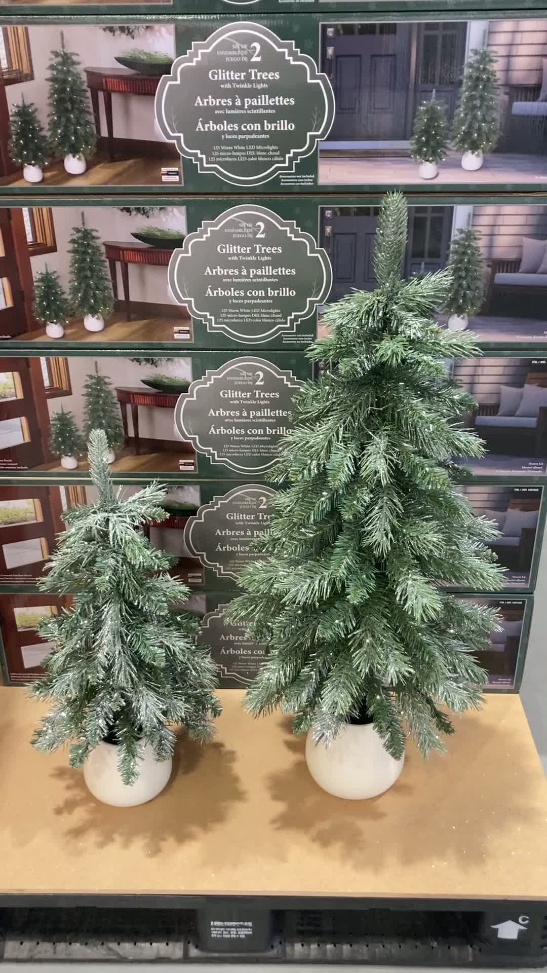 크리스마스 장식 LED 트리 2개 / 1세트