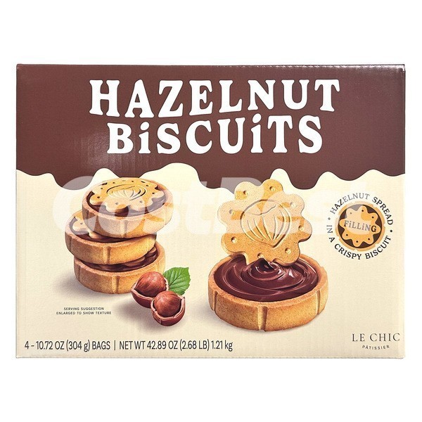 LE CHIC PATISSIER 헤이즐넛 비스킷 1.21KG / 304G X 4