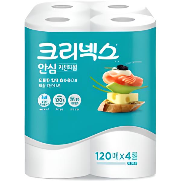크리넥스 안심 키친타월 160매12롤 (3겹)