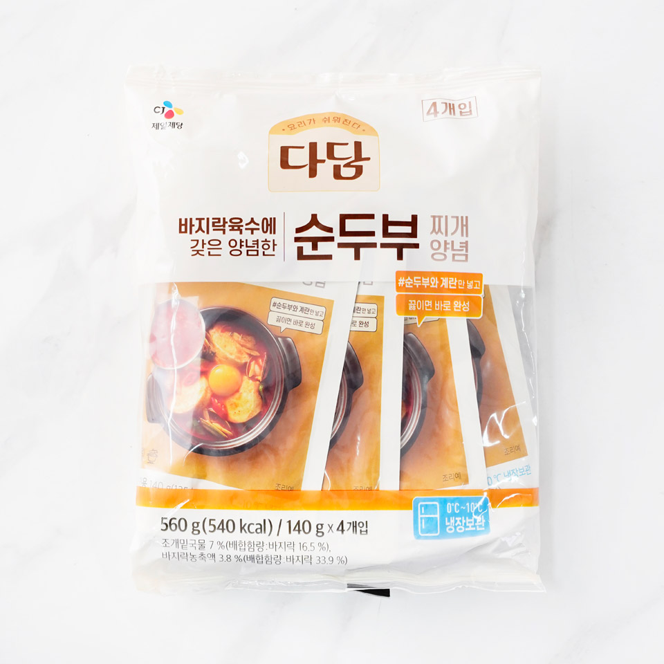 다담 바지락 순두부찌개 양념 140gx5