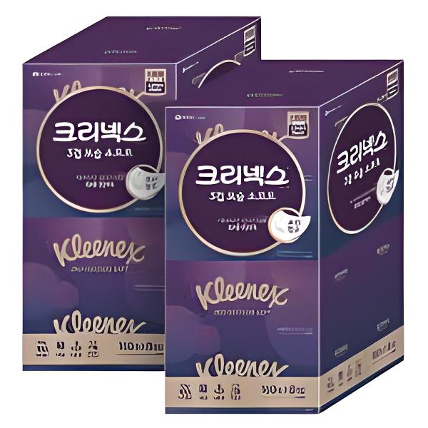 크리넥스 보습소프트미용티슈160매X8팩(3겹)