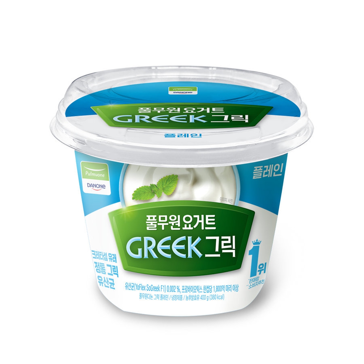 풀무원 다논 그릭요거트 무가당 플레인 90g x 16