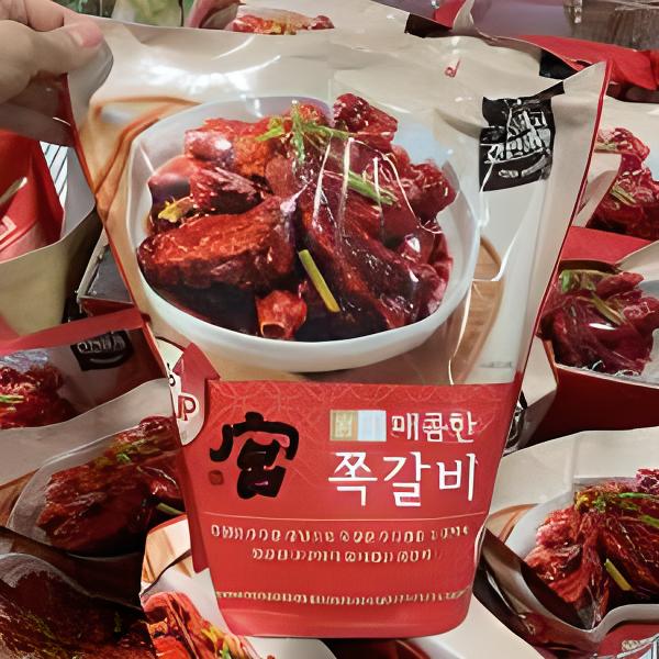 궁 매콤한 쪽갈비 800g x 2 +떡 140g x 2