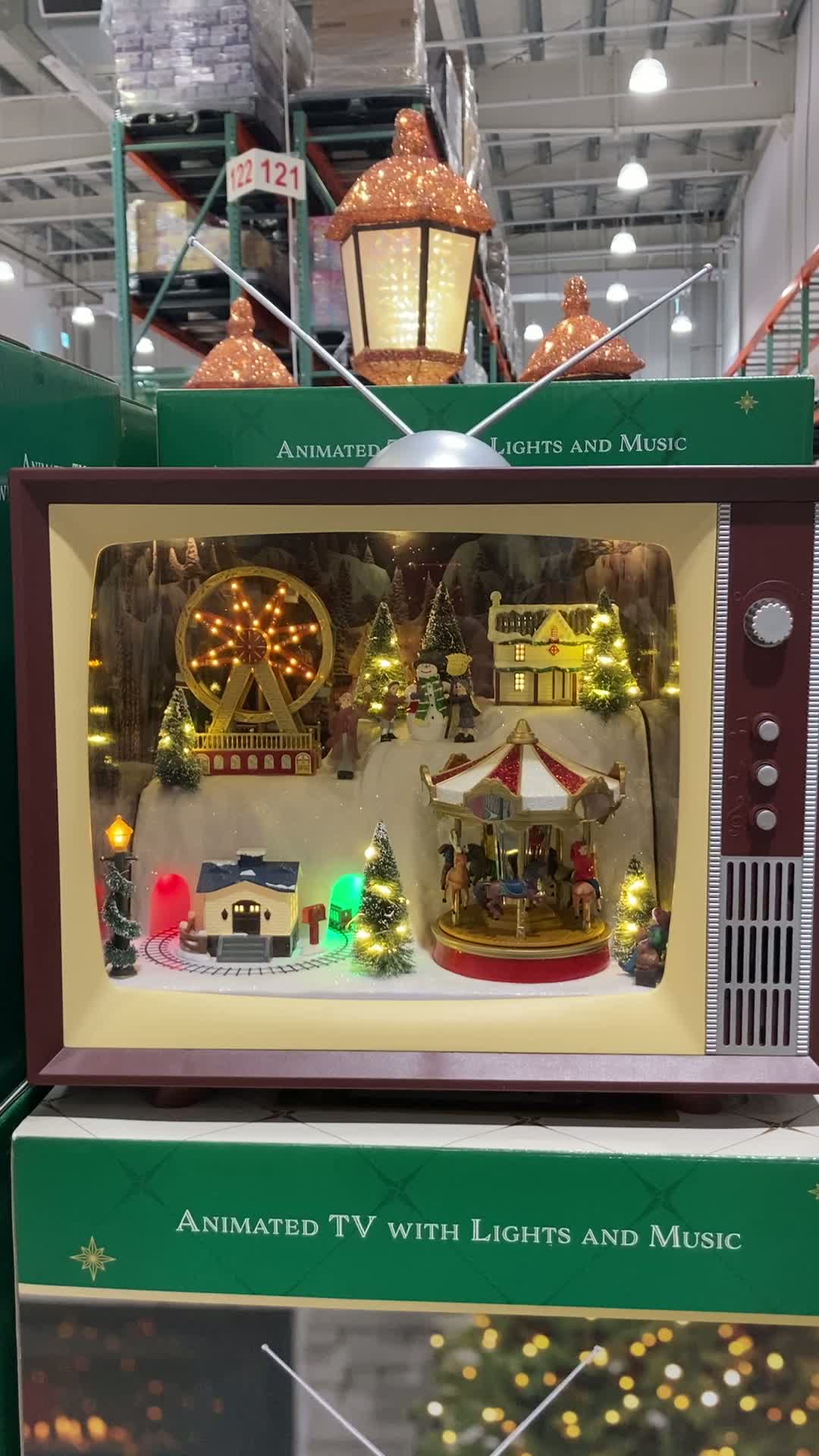 크리스마스 장식 멜로디 티비 45cm