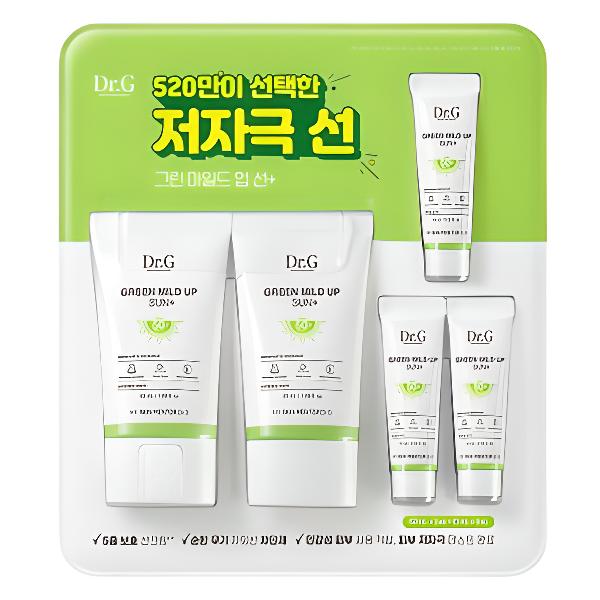 Dr.G 그린 마일드 업 선크림 50ml x 2+ 10ml x 3