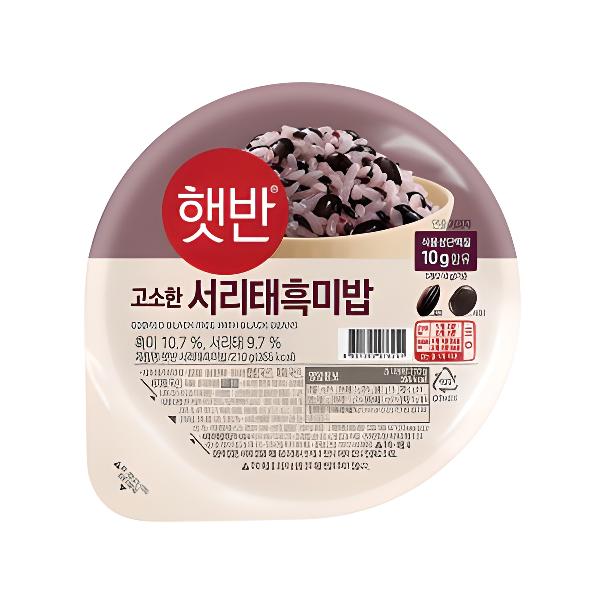 햇반 서리태 흑미밥 210 g x 18