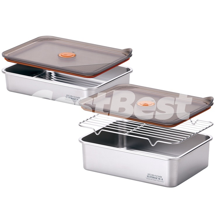 키친플라워 스텐 밀폐 밧드 5P (2.3L + 3.5L)