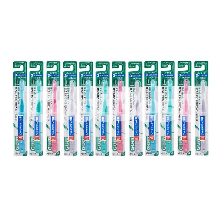 G.U.M 컴팩트 #211M 칫솔 12개