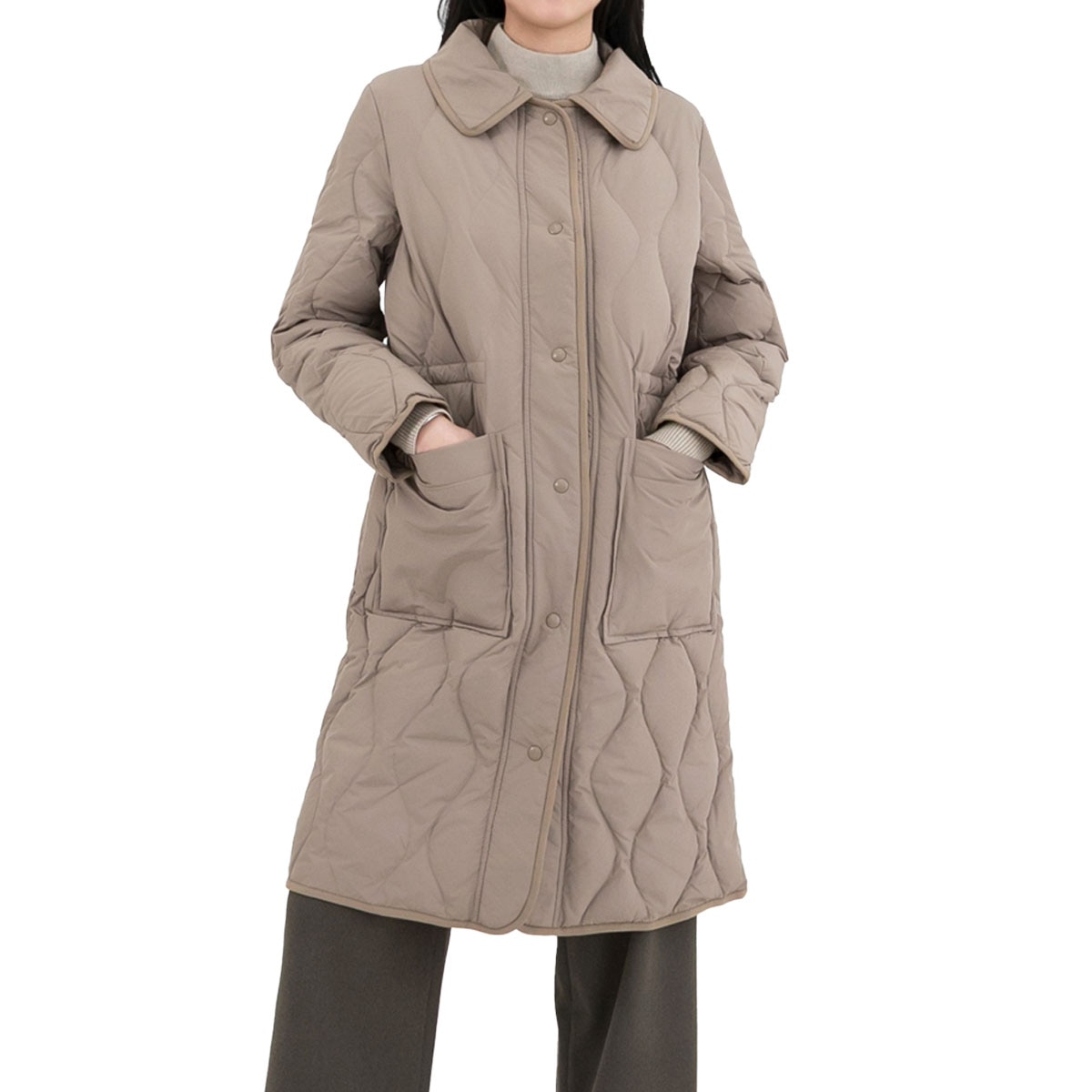 보니스팍스 여성 롱 덕다운 재킷