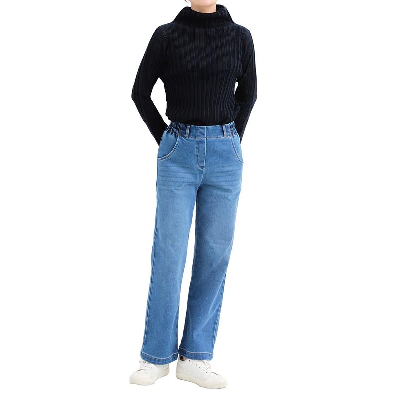 마리끌레르 여성 기모 밴딩 청바지