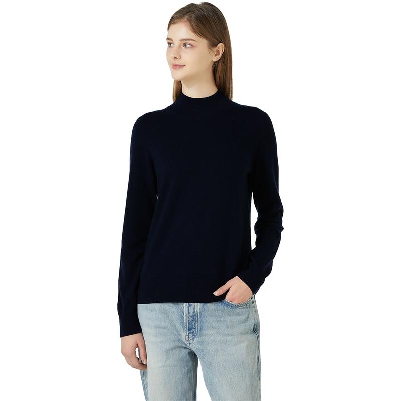 리디아 바인 여성 캐시미어 100% 모크넥