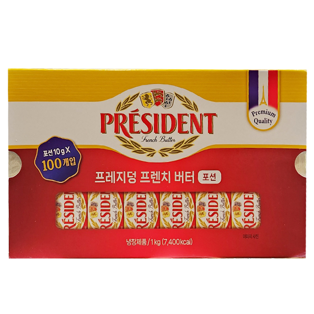 프레지던트 무염포션버터 10g X 100