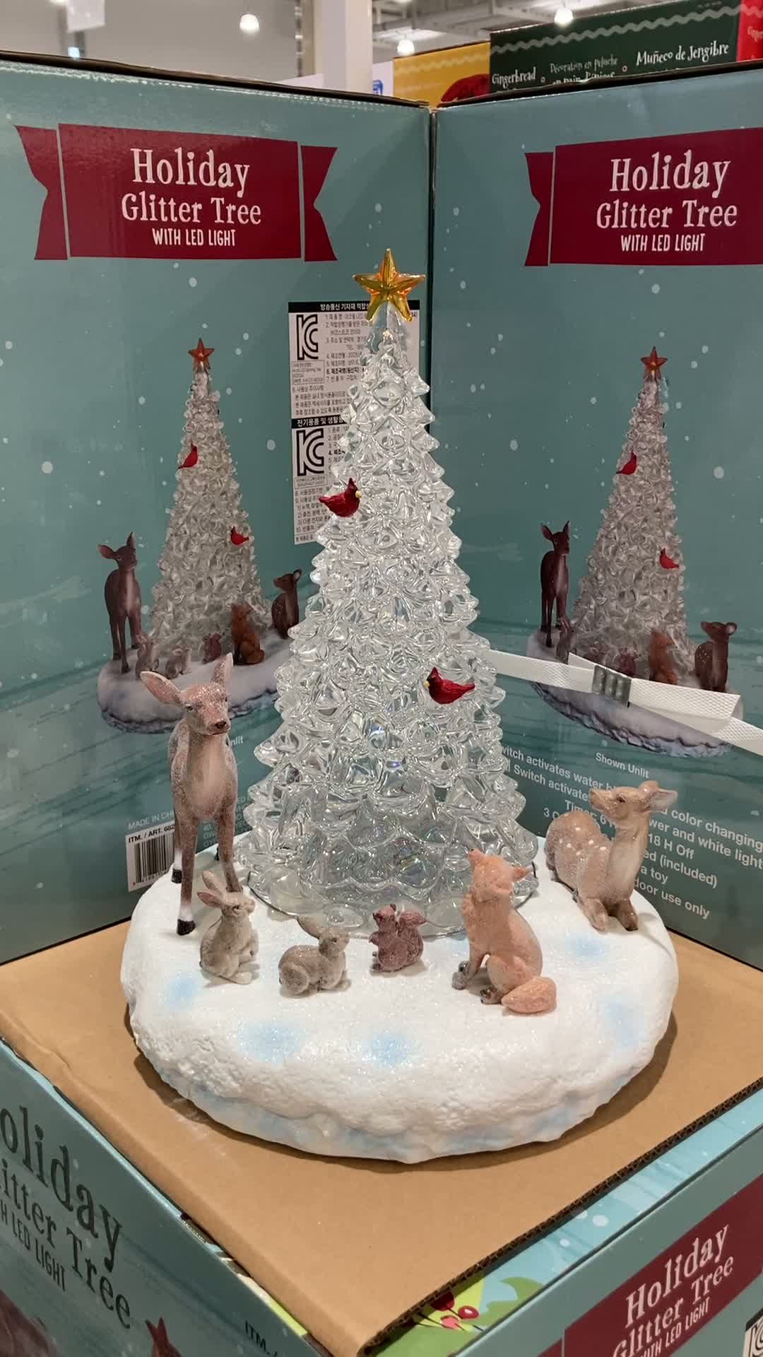 크리스마스 장식 LED 글리터 트리 35CM