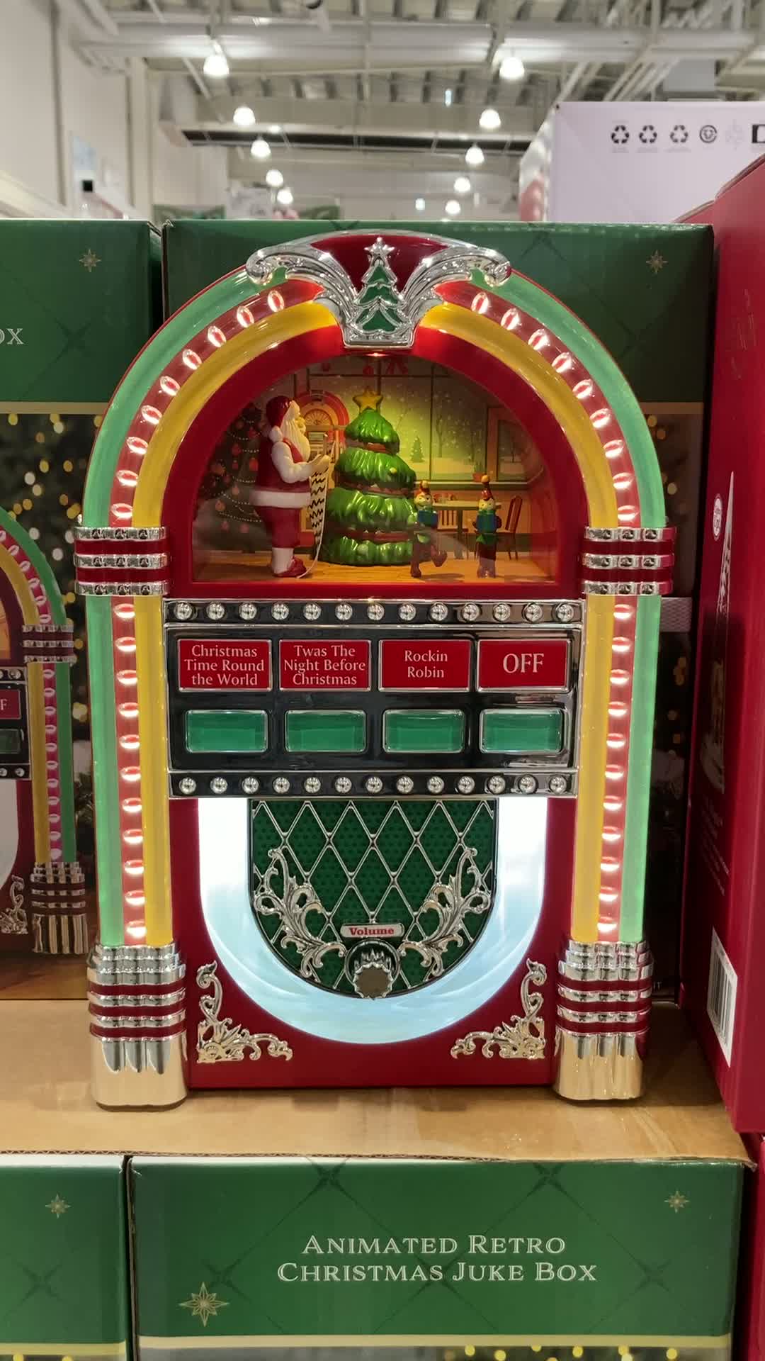 크리스마스 장식 레트로 주크박스 30CM