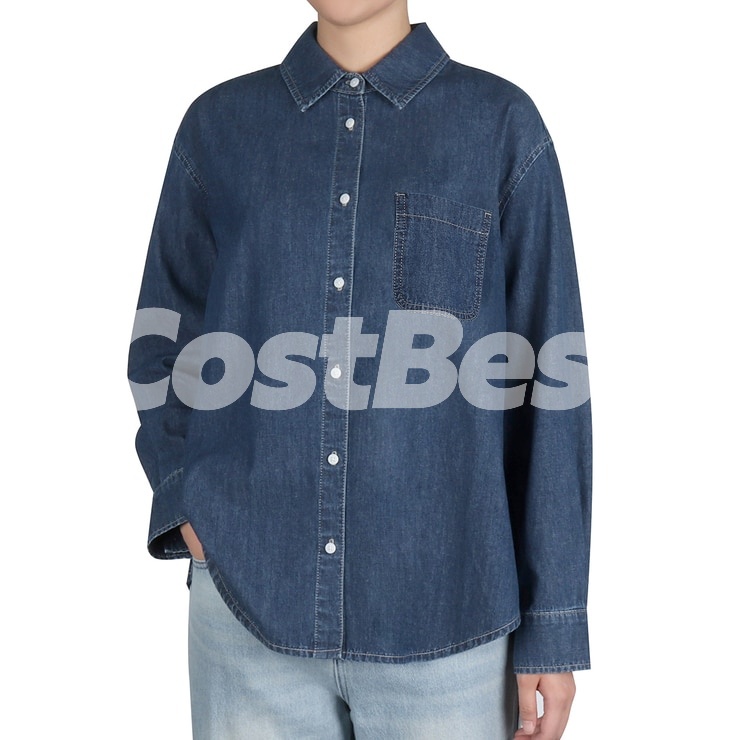 케네스콜 여성 데님 셔츠