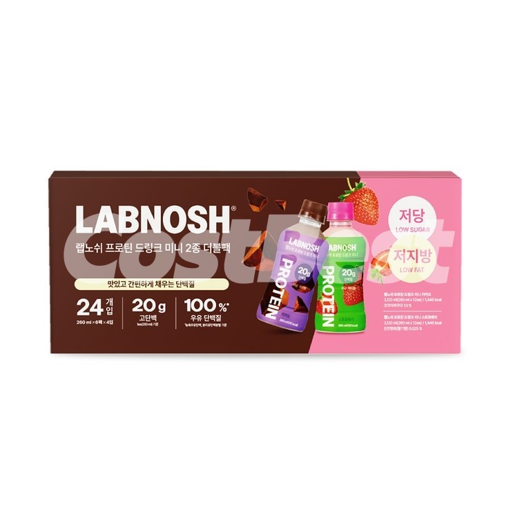 랩노쉬 프로틴 드링크 카카오/딸기 260ml x 24개