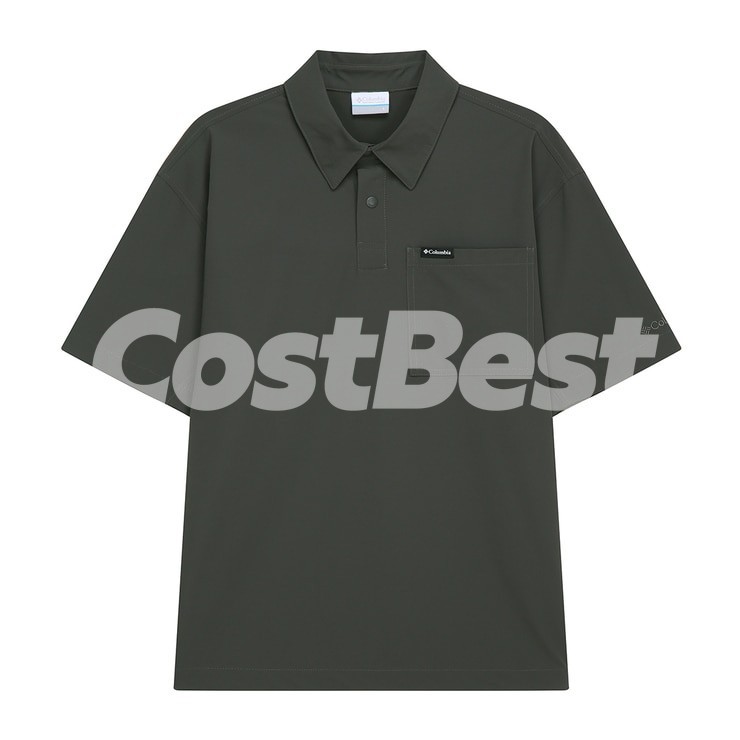 컬럼비아 남성 우븐 반소매 스트레치 폴로티