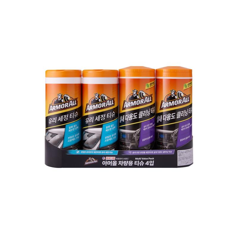 아머올 다용도 클리닝 & 유리 세정 티슈 세트 4P