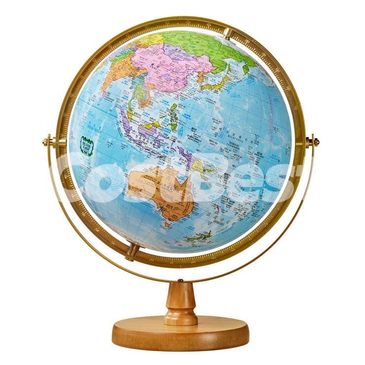 서전 LED 행정 지구본 32cm 스카이 블루