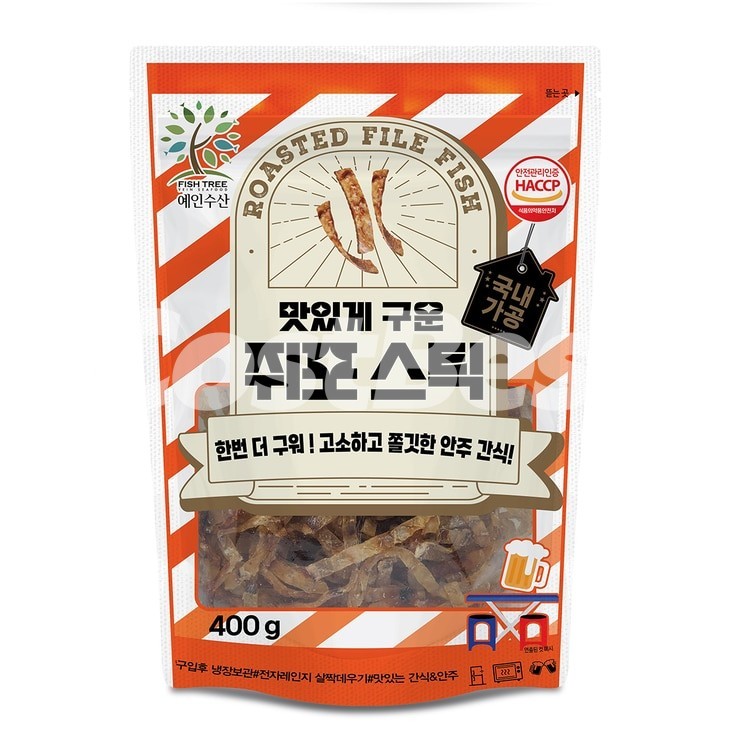 Fish Tree 구운 쥐포 스틱 400g