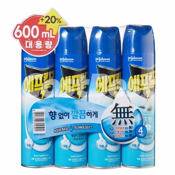 에프킬라 에어졸 무향 600ML X 5개
