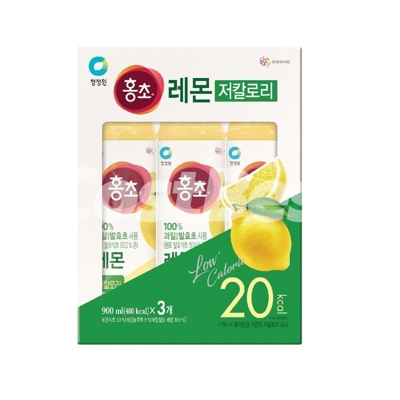 청정원 홍초레몬&라인 900ML X 3(저당)