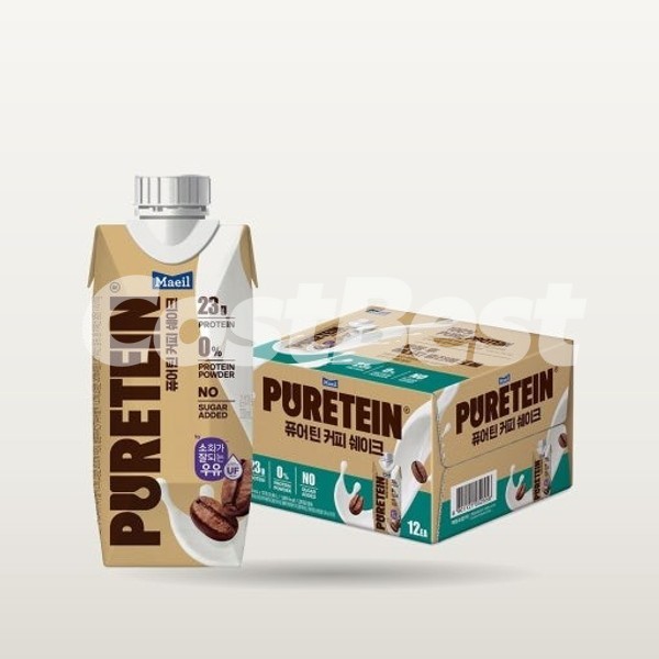 PURETEIN 퓨어틴 프로틴 커피쉐이크 330ML X 12팩