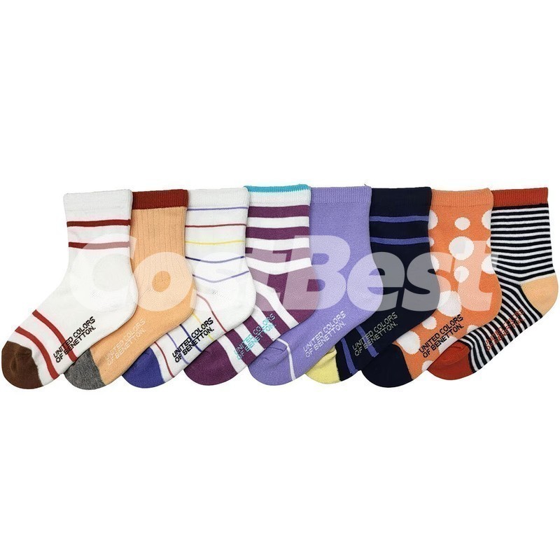 BENETTON 아동 양말 8족 S,M,L ASIAN SIZE 