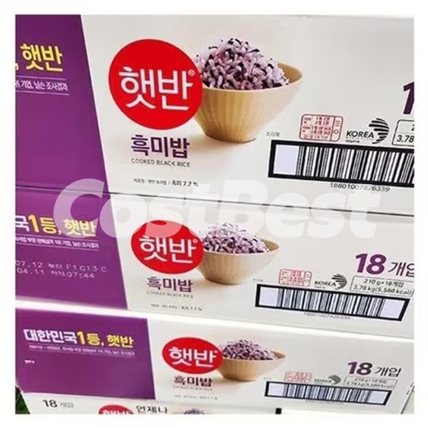CJ 햇반 흑미밥 210g*18입