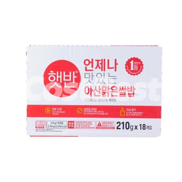 CJ 헷반 아산쌀은쌀밥 210g+18개