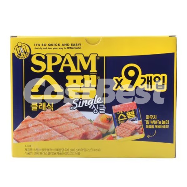 CJ스팸 싱글 클래식 80g*9입